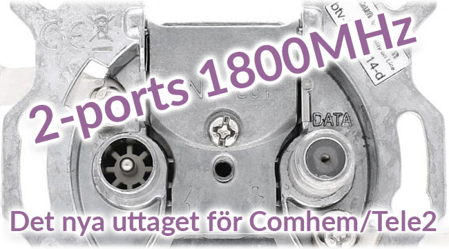 DKT-Braun Uttag 2-ports 1800MHz Comhem-Tele2