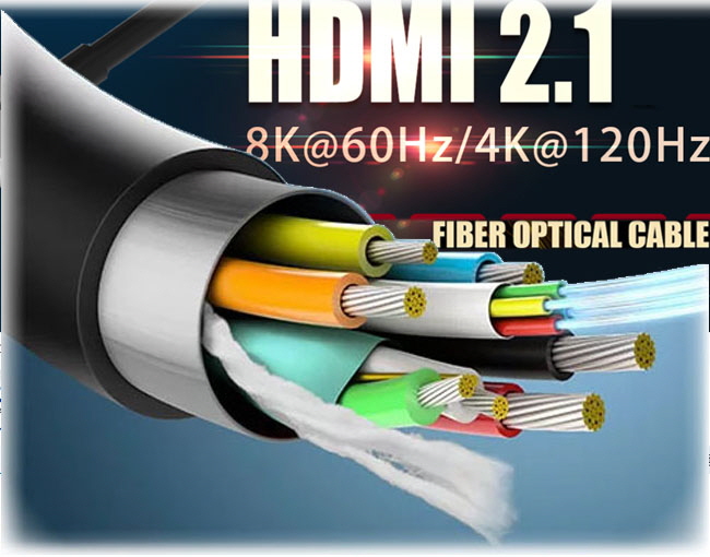 HDMI 2.1 8K Optisk Hybrid