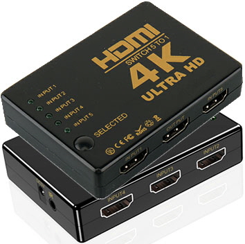 HDMI Switch 5v 4K30Hz med IR