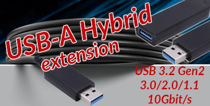 USB-A 3.2 Gen2 Hybrid Extension