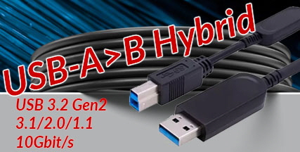 USB-A-B 3.2 Gen2 Hybrid
