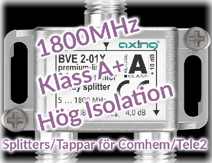 Axing Splitters-Tappar 1800MHz Comhem-Tele2