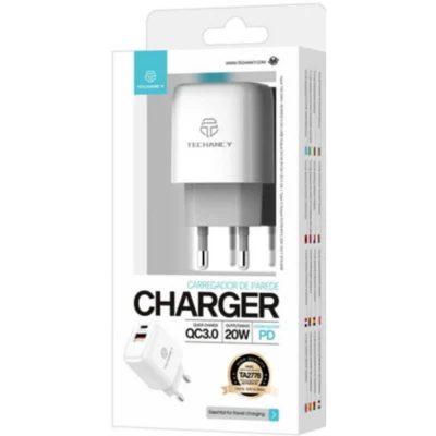 Laddare USB-A+C QC3.0 PD 20W