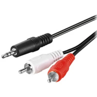 Audiokabel 3,5mm>2xRCA, 1,5m