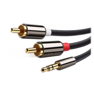Audiokabel 3,5mm>2xRCA 2xSkärm 5m