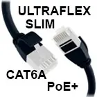 Patchkablar RJ45 CAT6A Slim Ultraflex TPE LSZH med PoE+