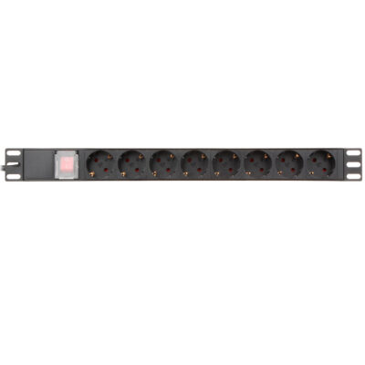 Ellist 19”, 8 uttag med switch