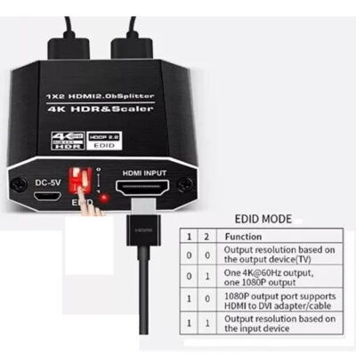 HDMI Splitter 1x2 EDID - Bild 2