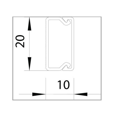 Kabelkanal OBO WDK10x20SSW, 2m, tejp - Bild 2