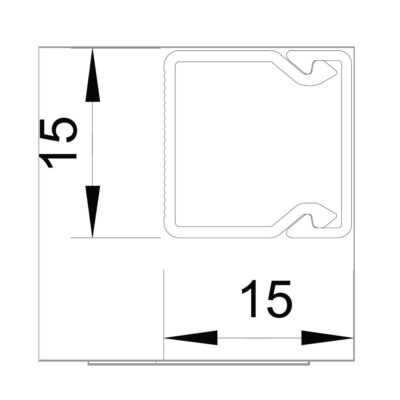 Kabelkanal OBO WDK15x15SW, 2m, skruv* - Bild 2