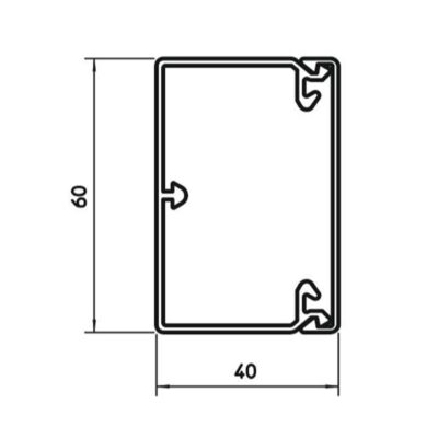Kabelkanal OBO WDK40x60RW, 2m, skruv - Bild 2