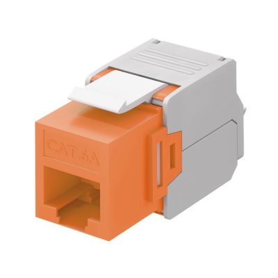 Keystone jack RJ45 CAT6A UTP Orange