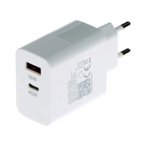 Laddare USB-C PD 45W + USB-A
